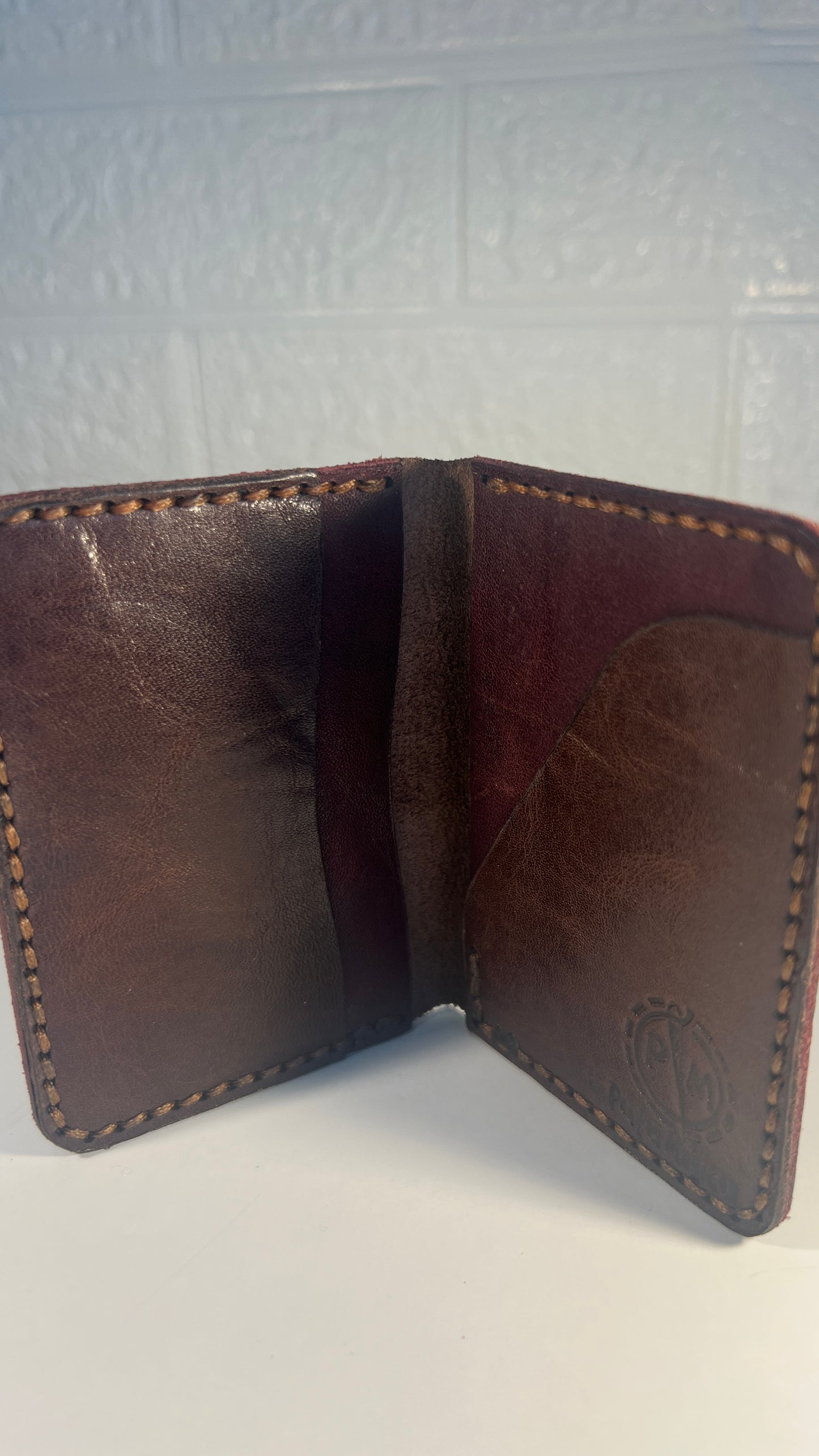 Porta Cartões em Couro "Terra Clássica" - Castanho Liso