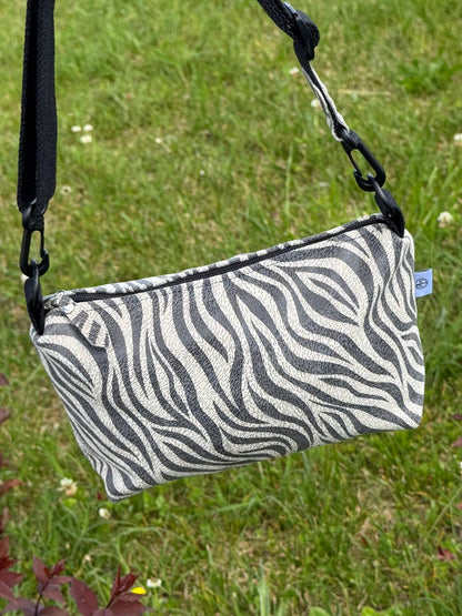 Bolsa em Couro – Zebra Preto e Branco