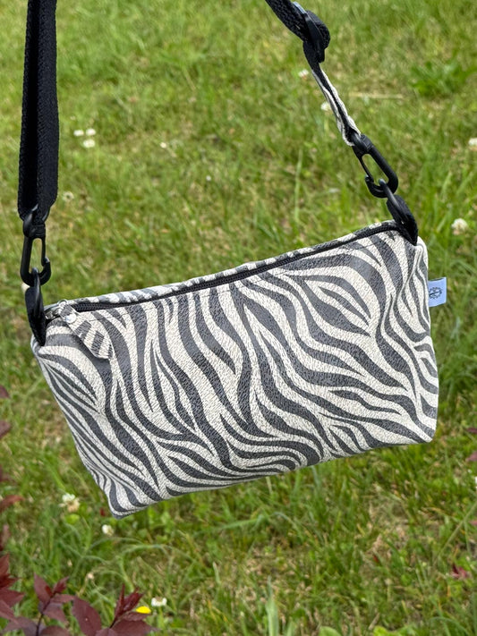 Bolsa em Couro – Zebra Preto e Branco