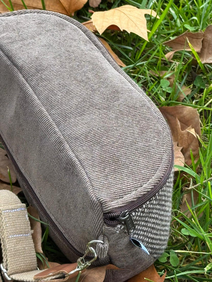 Bolsa em Tecido – Bolsa de Cintura em Bombazina e Fazenda