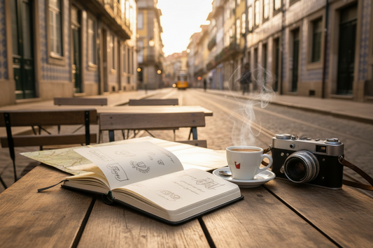 Caderno de Viagem em Couro Preto – Trust Yourself