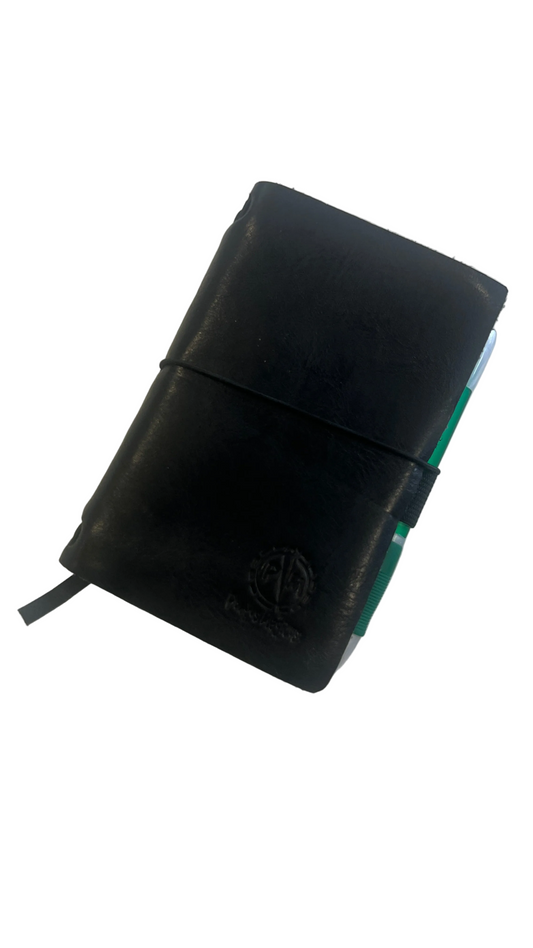 Leather Card Holder – Colorful Hearts Pattern