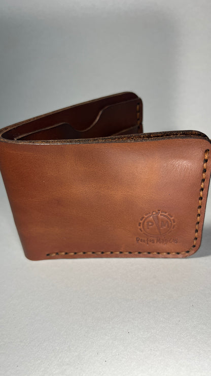 Carteira em Couro – Castanho Claro Clássica