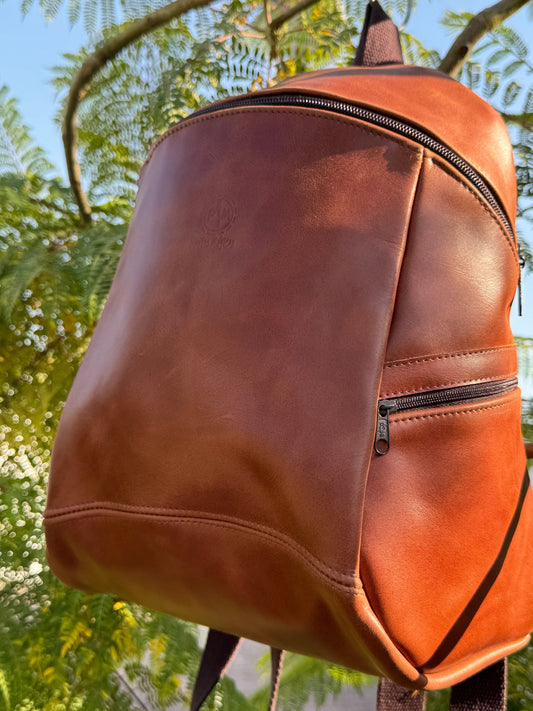 Mochila em Couro – Castanha Clássica