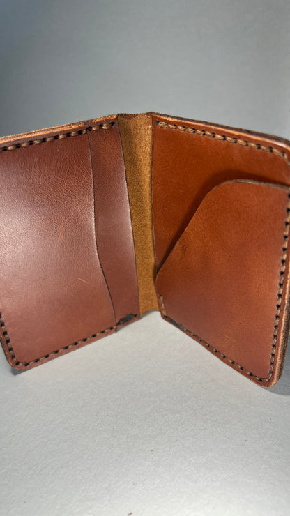 Porta Cartões em Couro - Castanho Liso Clássico