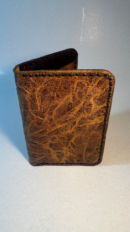 Porta Cartões em Couro - Castanho Texturado